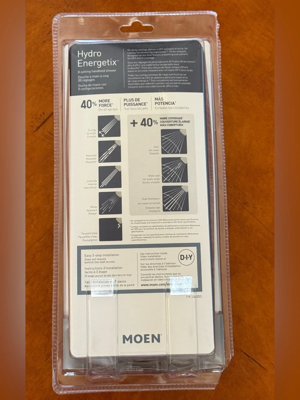 Moen 200H0BRB Mediterranean Bronze Hydro Energetix Handheld Shower